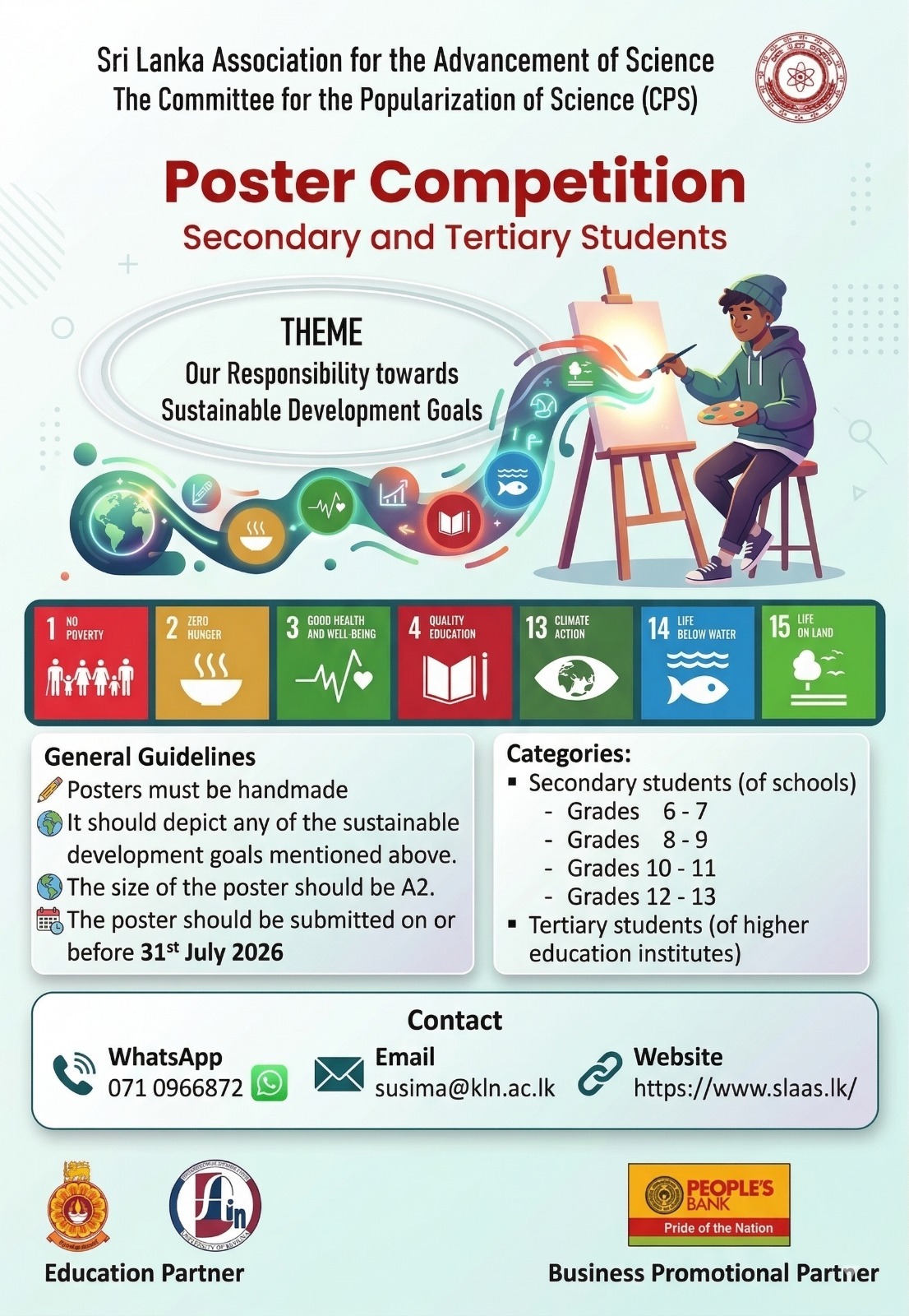 SDG Creative Poster Competition 2026 poster